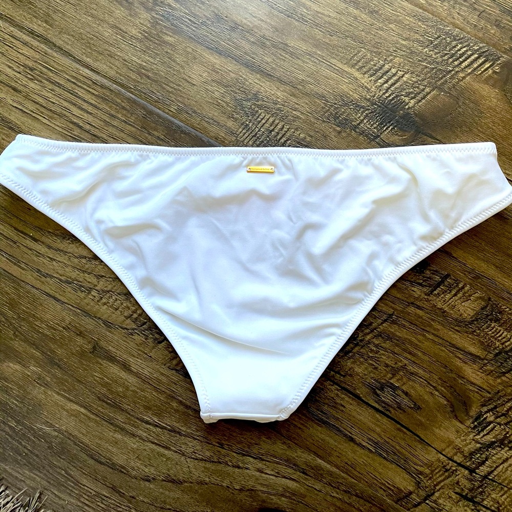 White Victoria’s Secret cheeky bikini bottoms